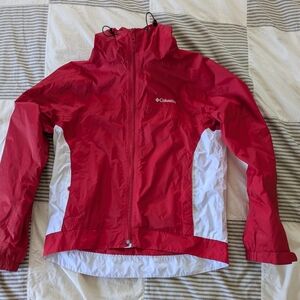 Columbia Pink and White Windbreaker